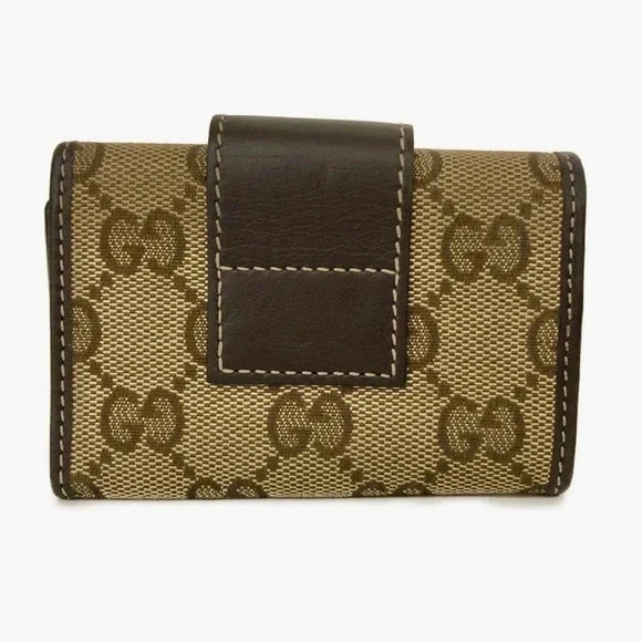 GUCCI GG Vintage Heart 6‑Ring Key Case | Beige GG Canvas Leather - Picture 9 of 12